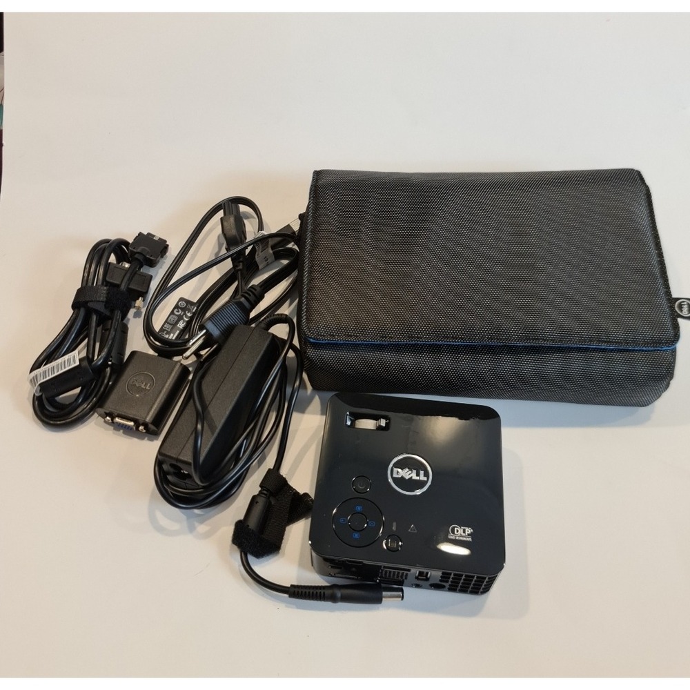 Dell M110 Ultra-Mobile‎ DLP Projector Black with Case and Cables WXGA 300 Lumens